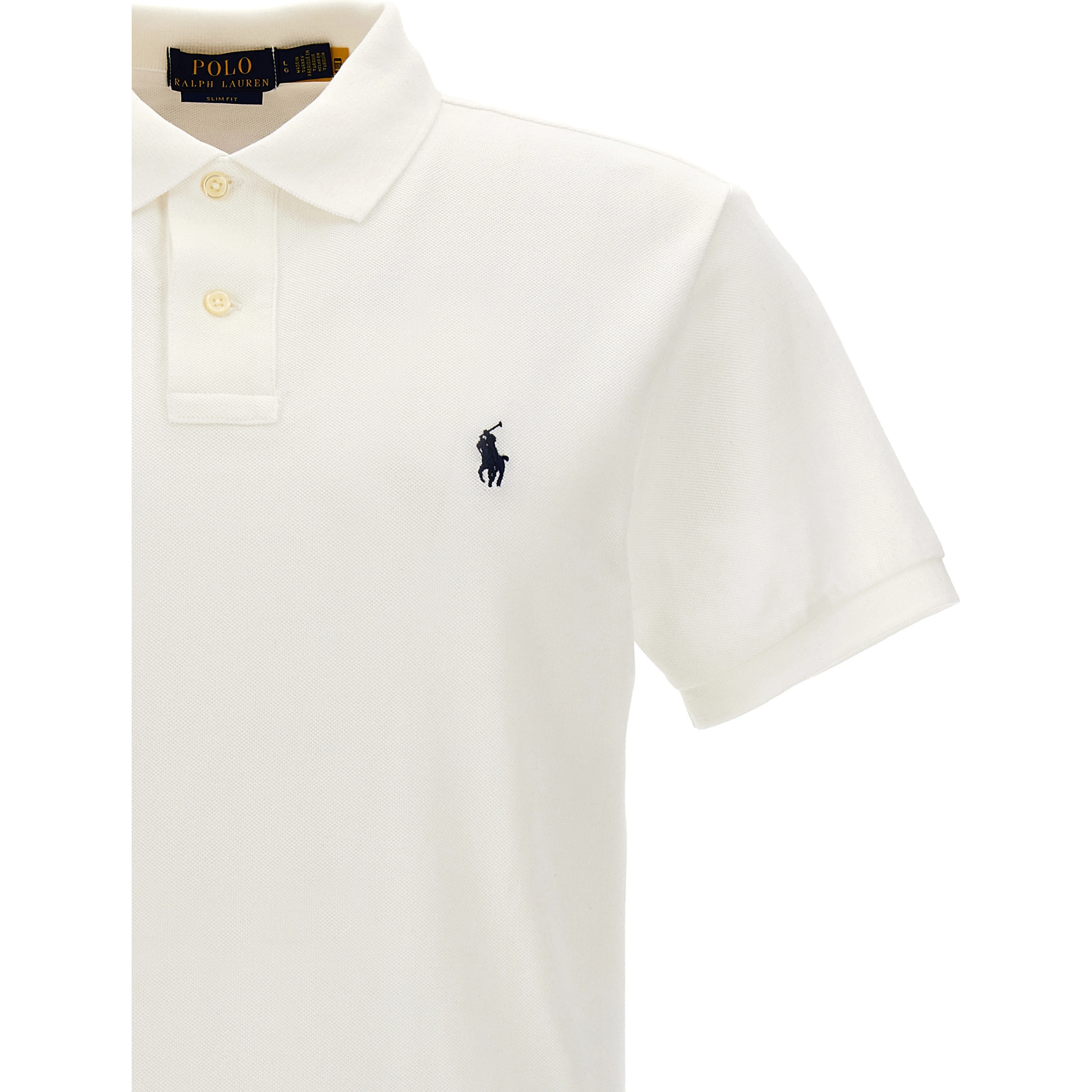 White Cotton Polo Shirt