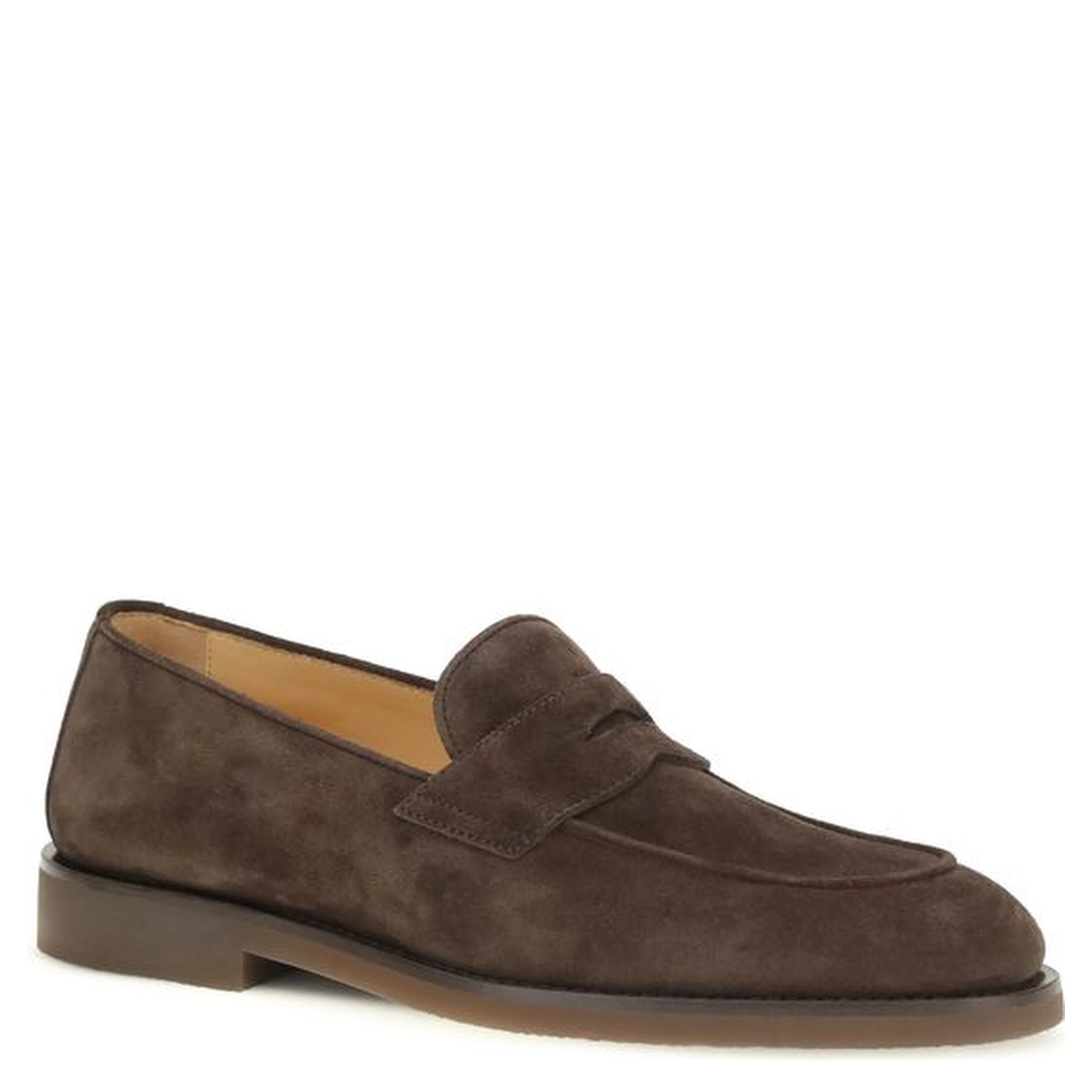 Brown Calf Leather Bos Taurus Slip-On Loafers