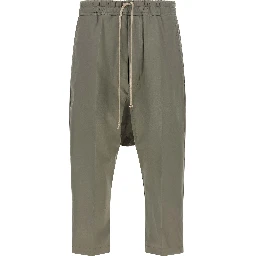 Gray Cotton Cropped Pants