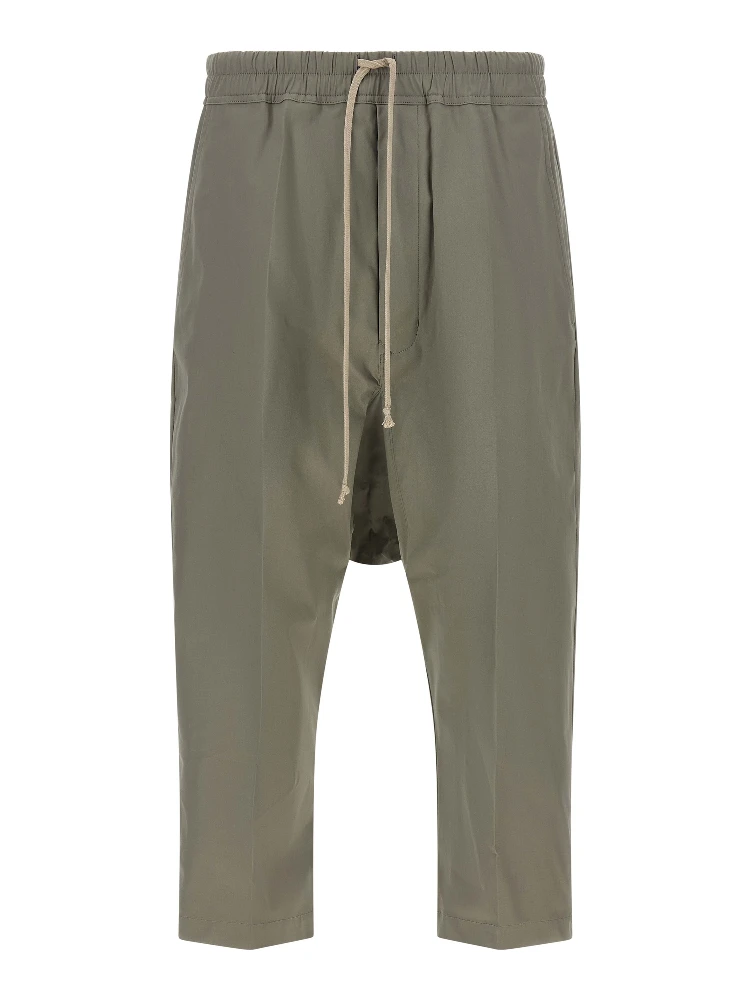 Gray Cotton Cropped Pants
