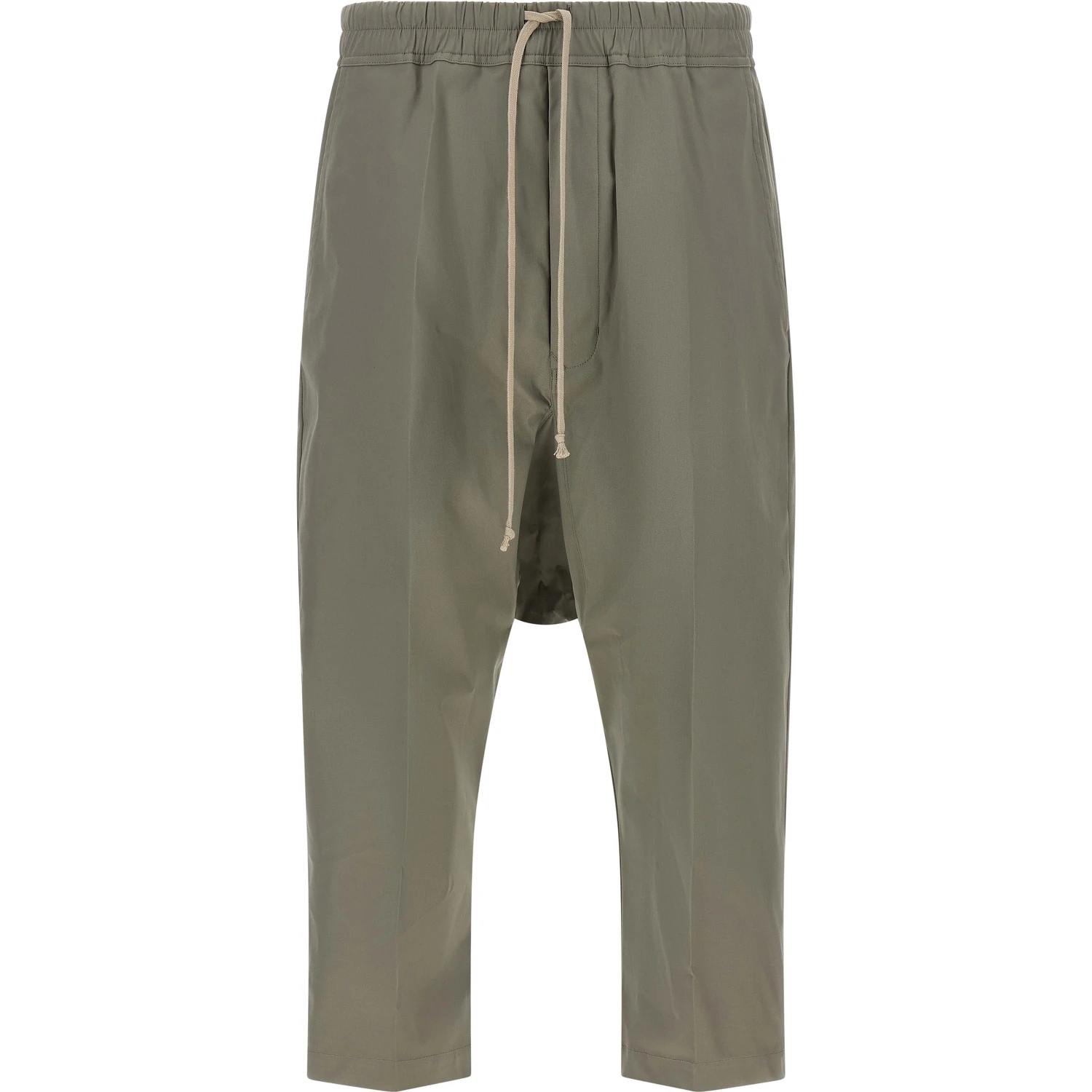 Gray Cotton Cropped Pants