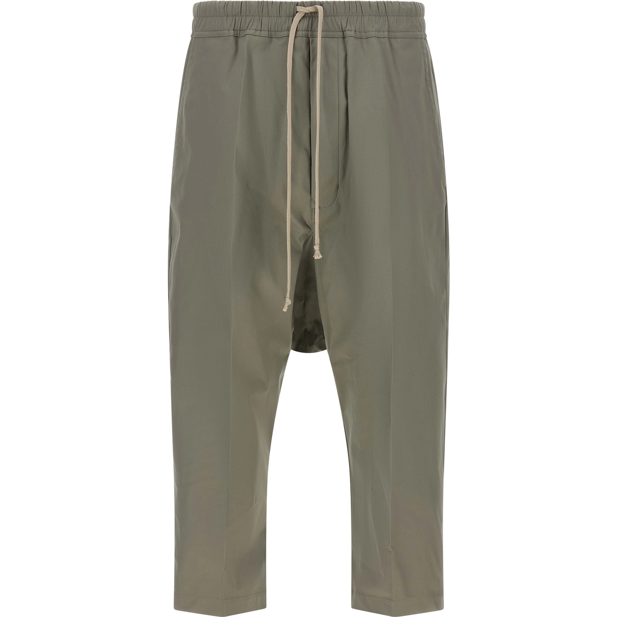 Gray Cotton Cropped Pants