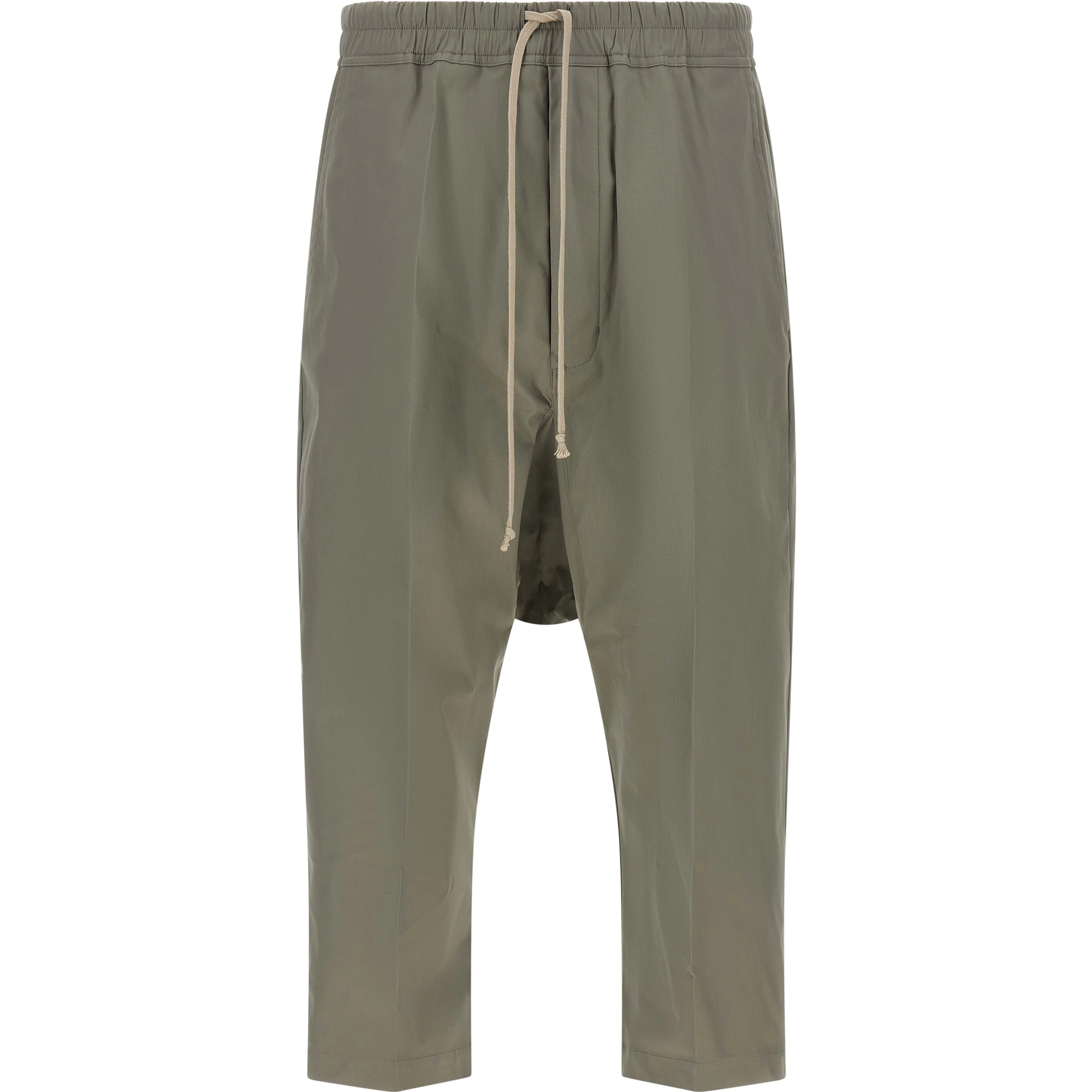 Gray Cotton Cropped Pants