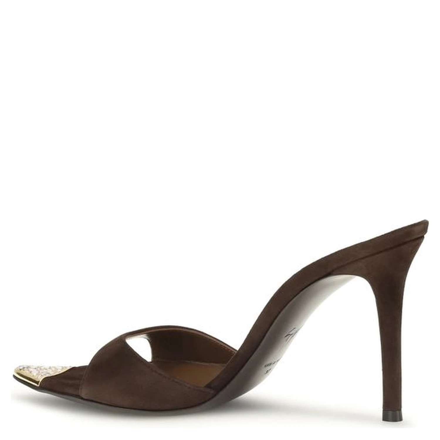 Brown Calf Leather Bos Taurus Stiletto Heel Sandals