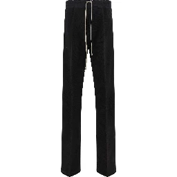 Black Cotton Casual Pants