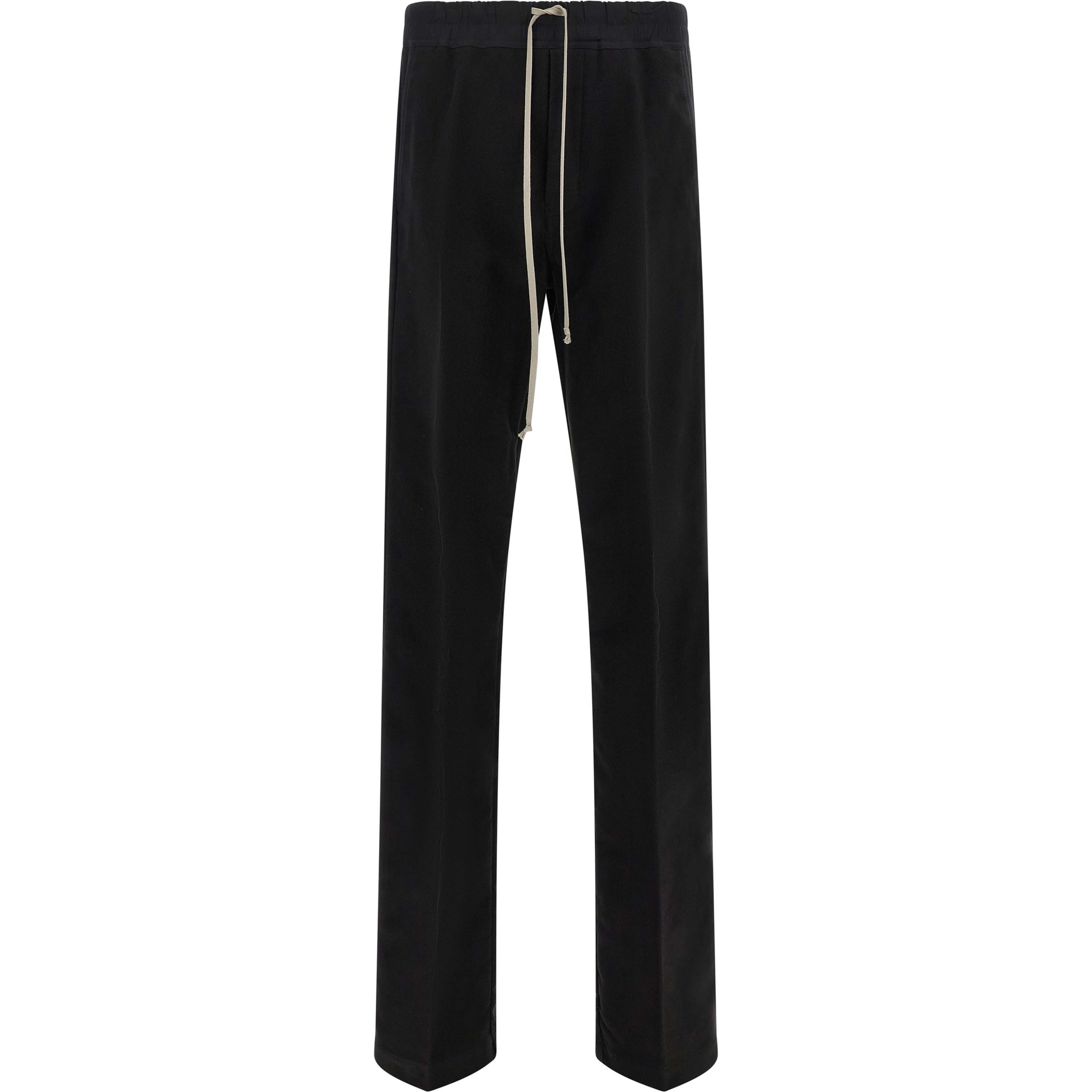 Black Cotton Casual Pants