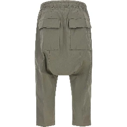 Gray Cotton Cropped Pants