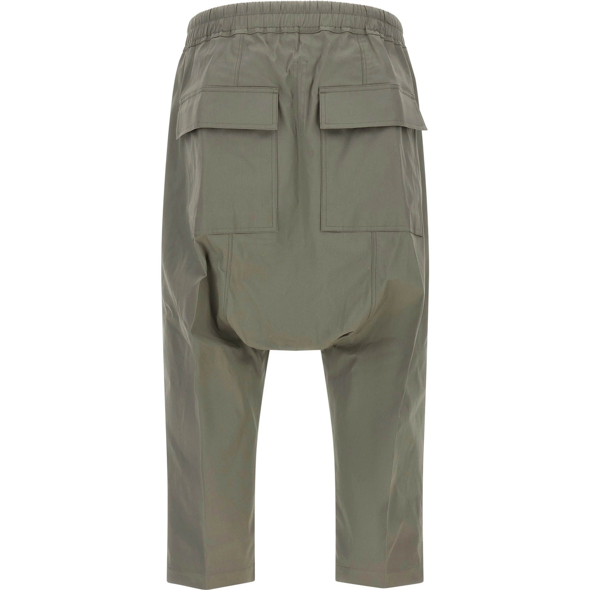 Gray Cotton Cropped Pants