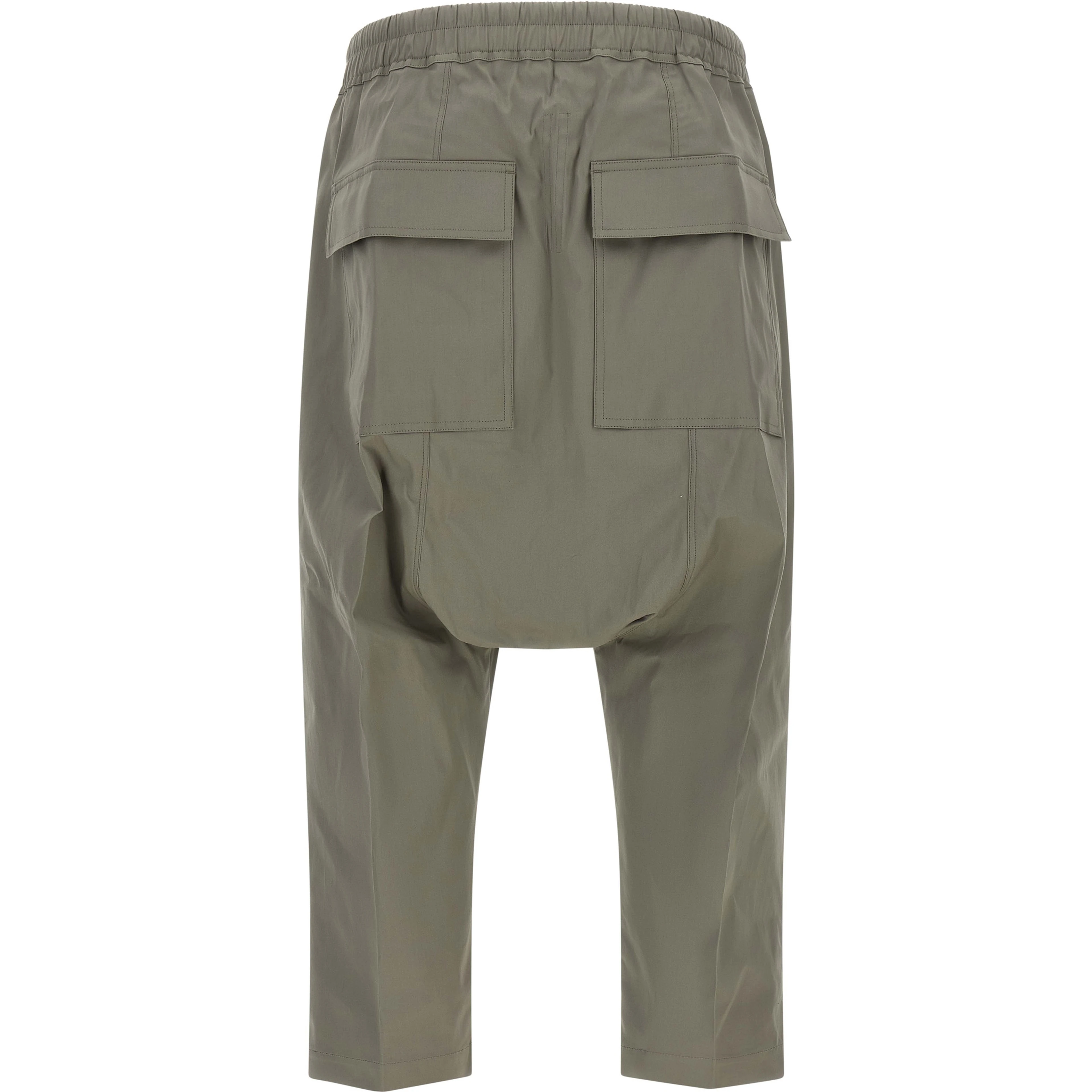 Gray Cotton Cropped Pants