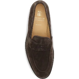 Brown Calf Leather Bos Taurus Slip-On Loafers