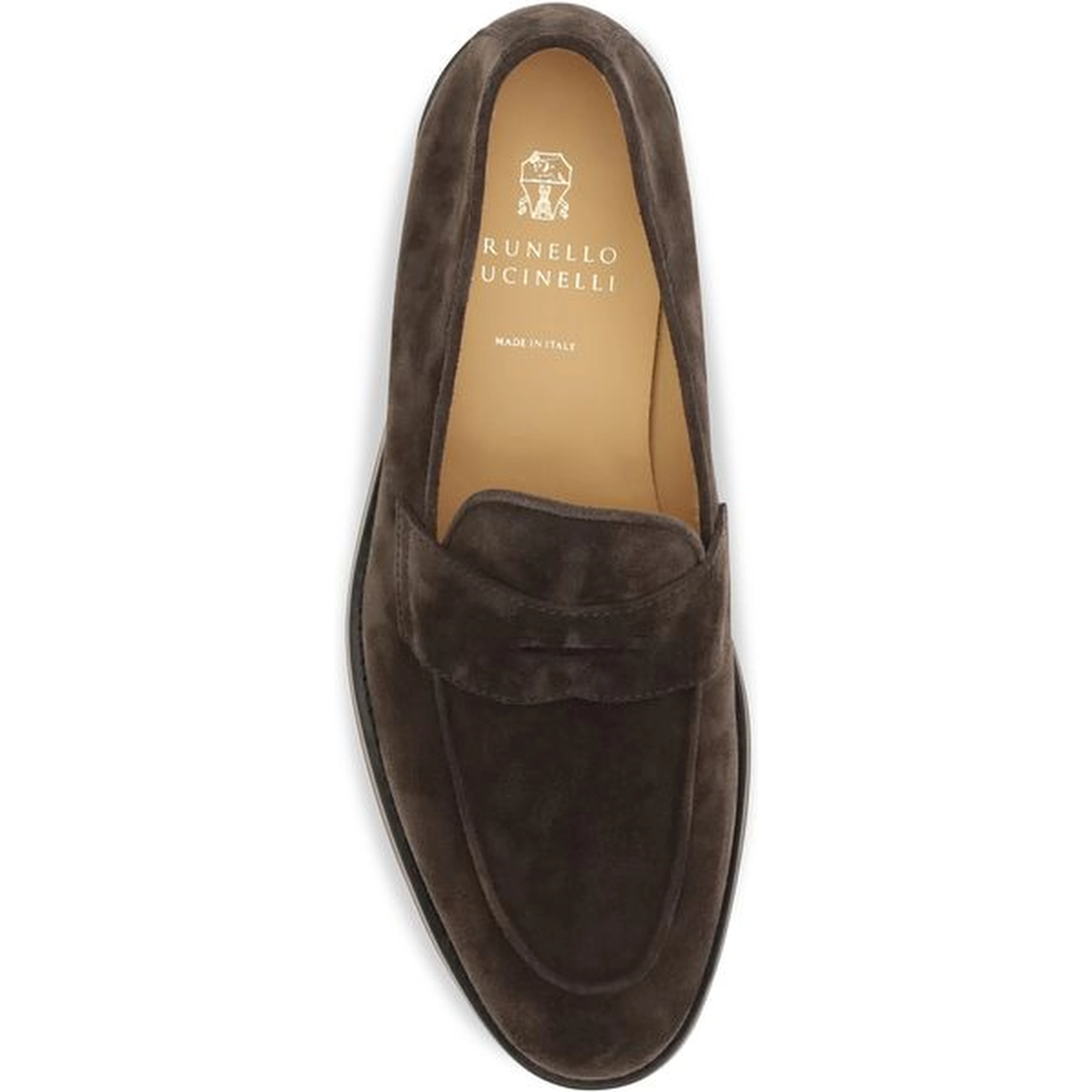 Brown Calf Leather Bos Taurus Slip-On Loafers