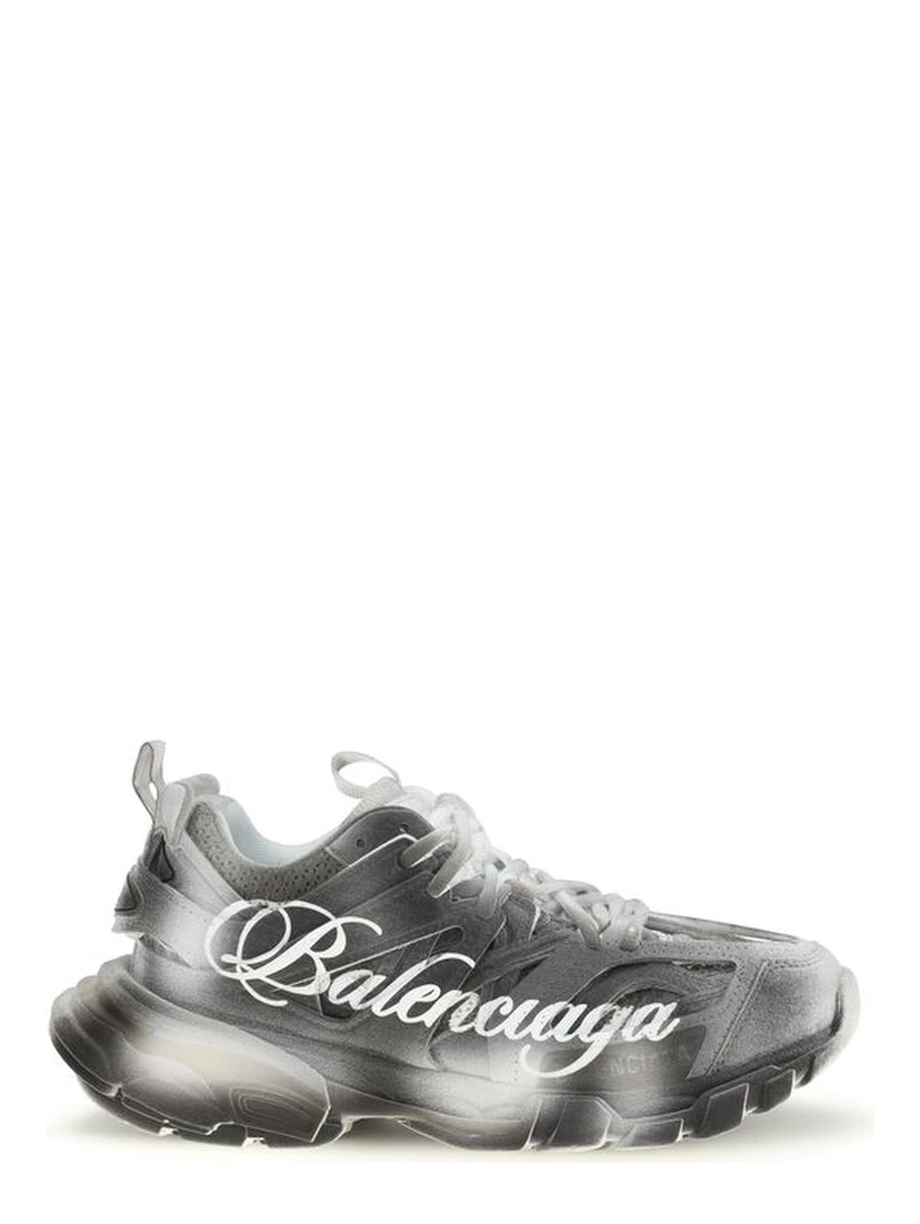 Gray Polyamide Athletic Sneakers