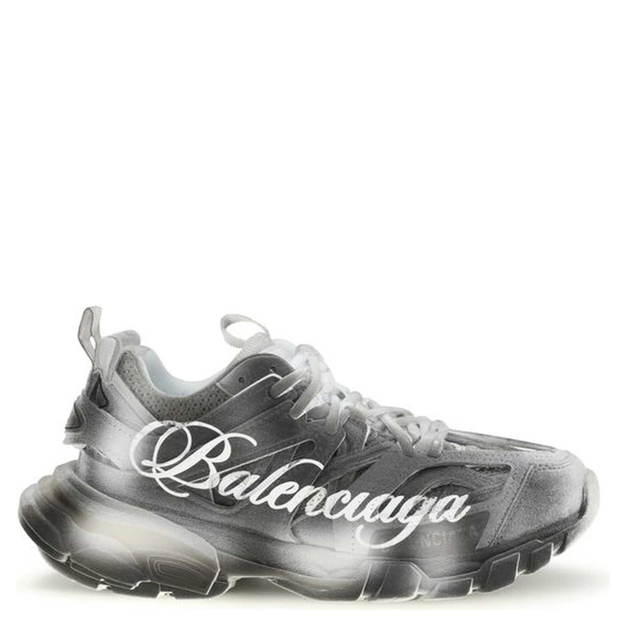 Gray Polyamide Athletic Sneakers
