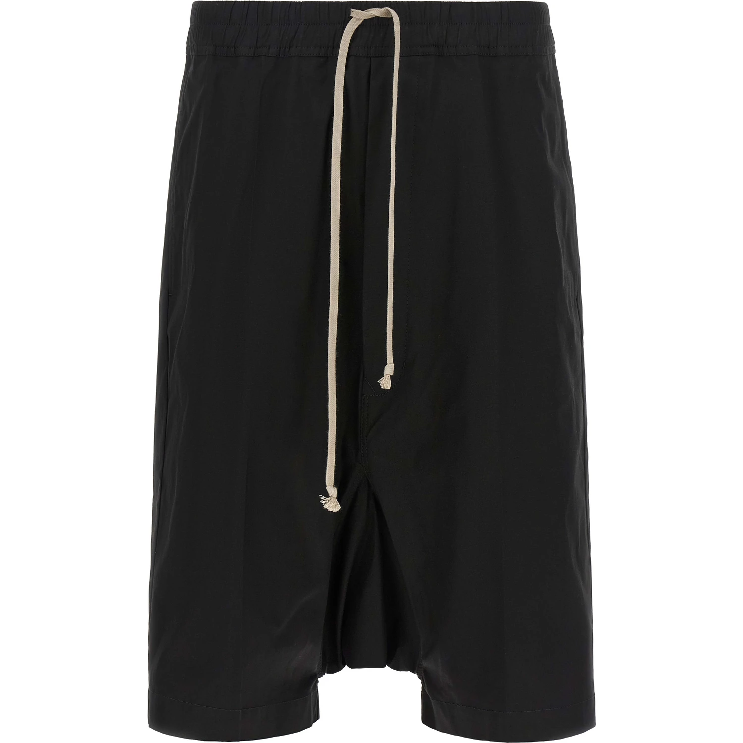 Black Cotton Bermuda Shorts