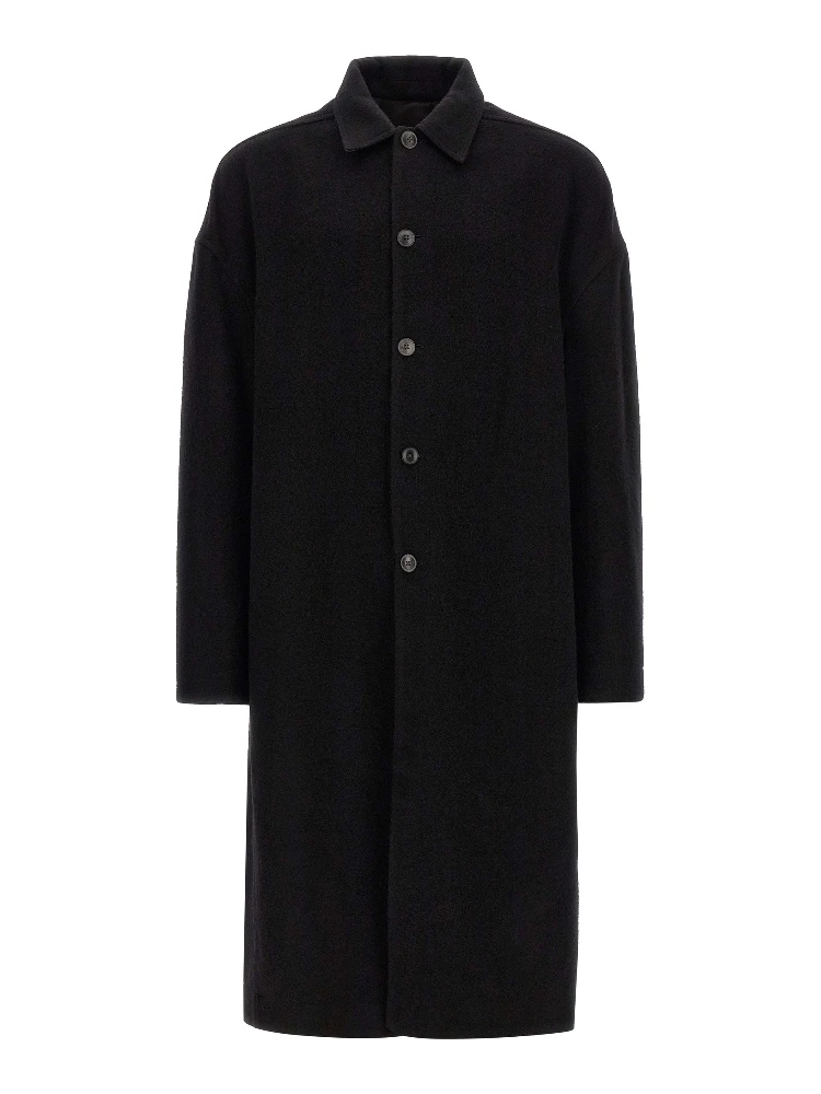 Black Virgin Wool Coat
