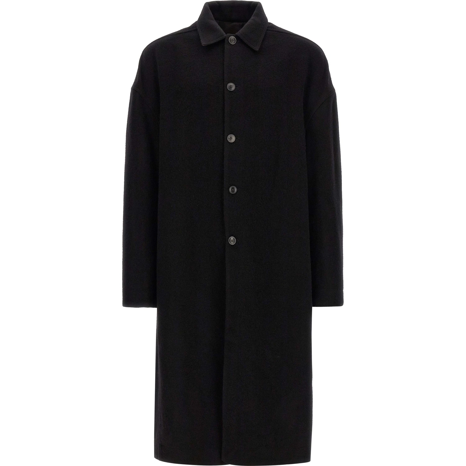 Black Virgin Wool Coat