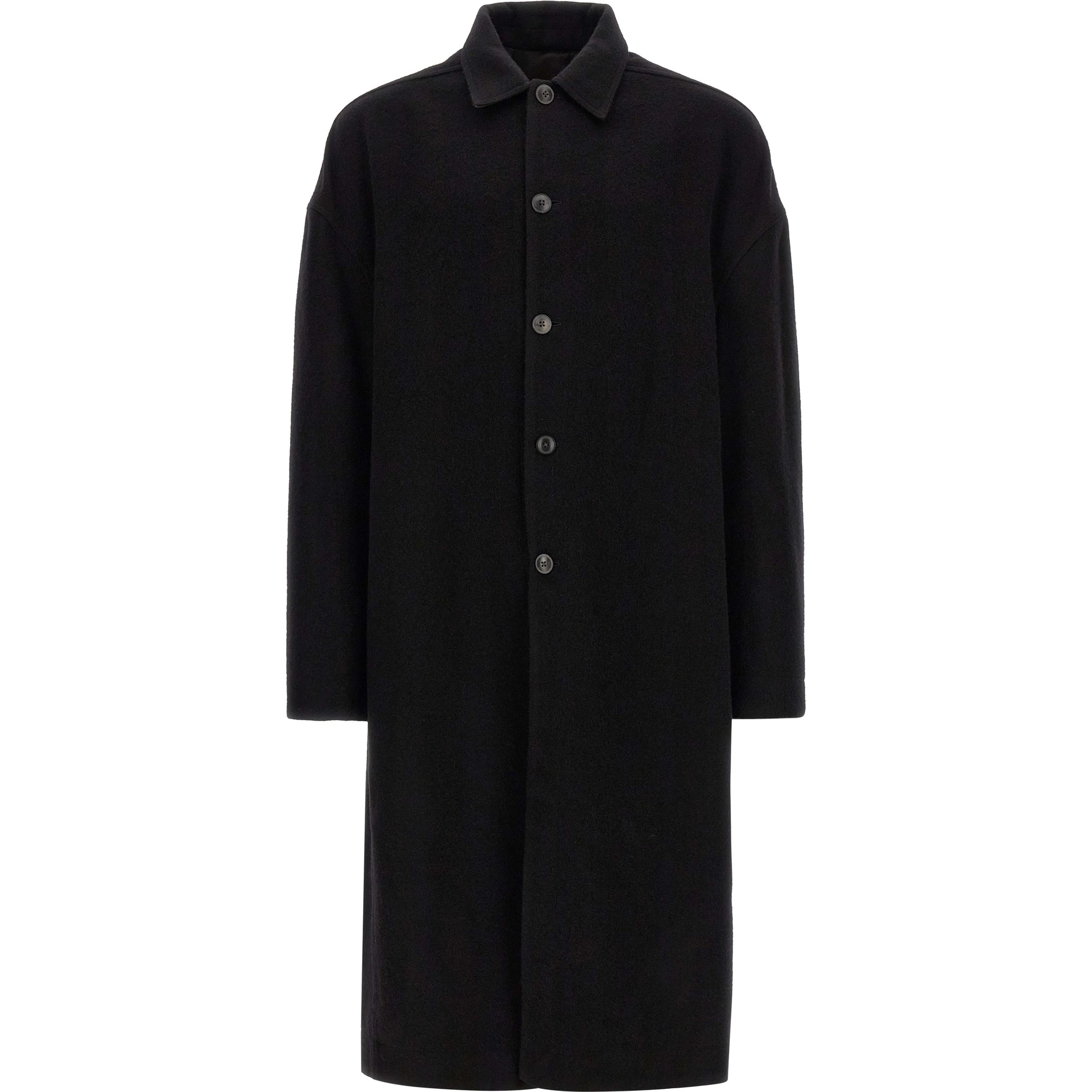 Black Virgin Wool Coat