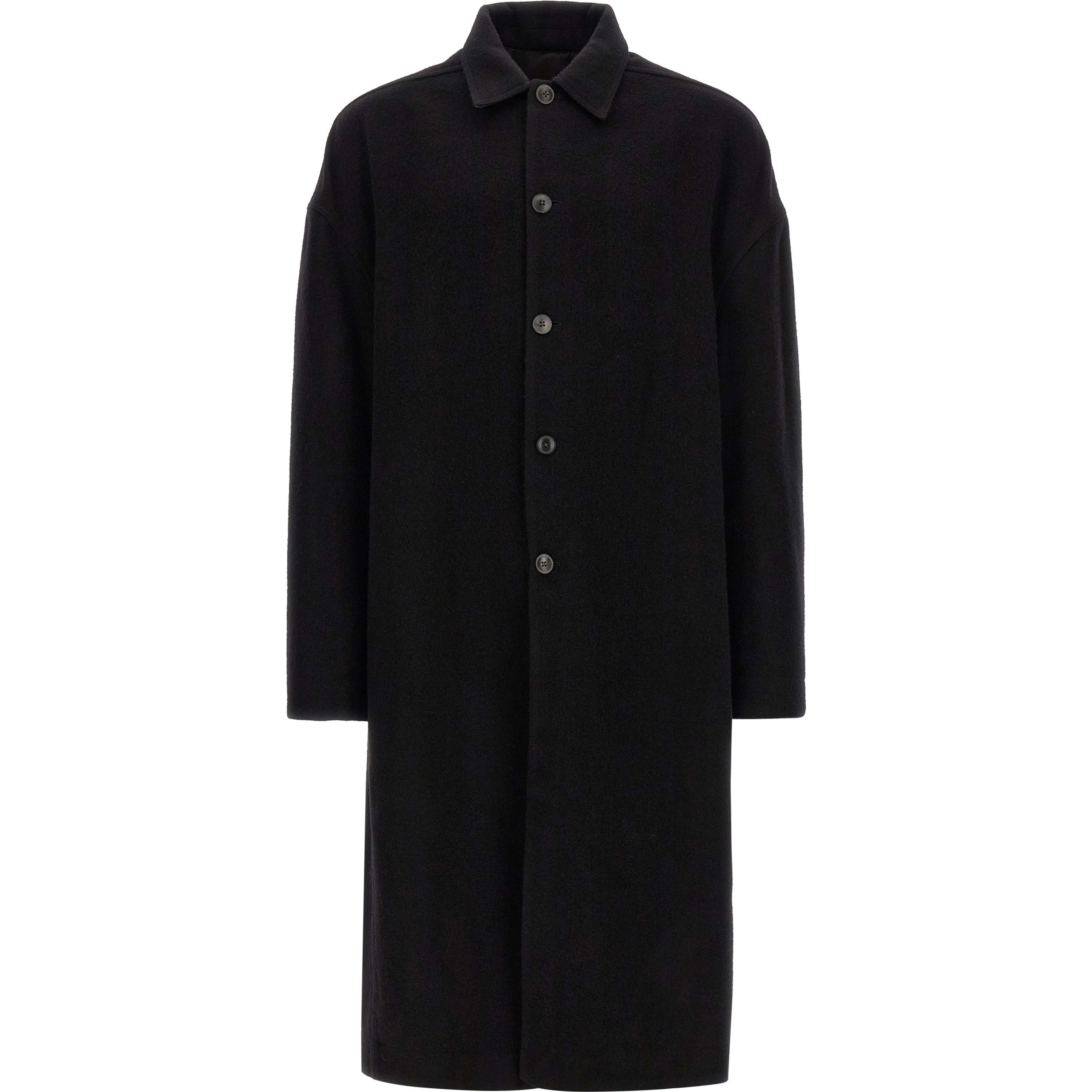 Black Virgin Wool Coat