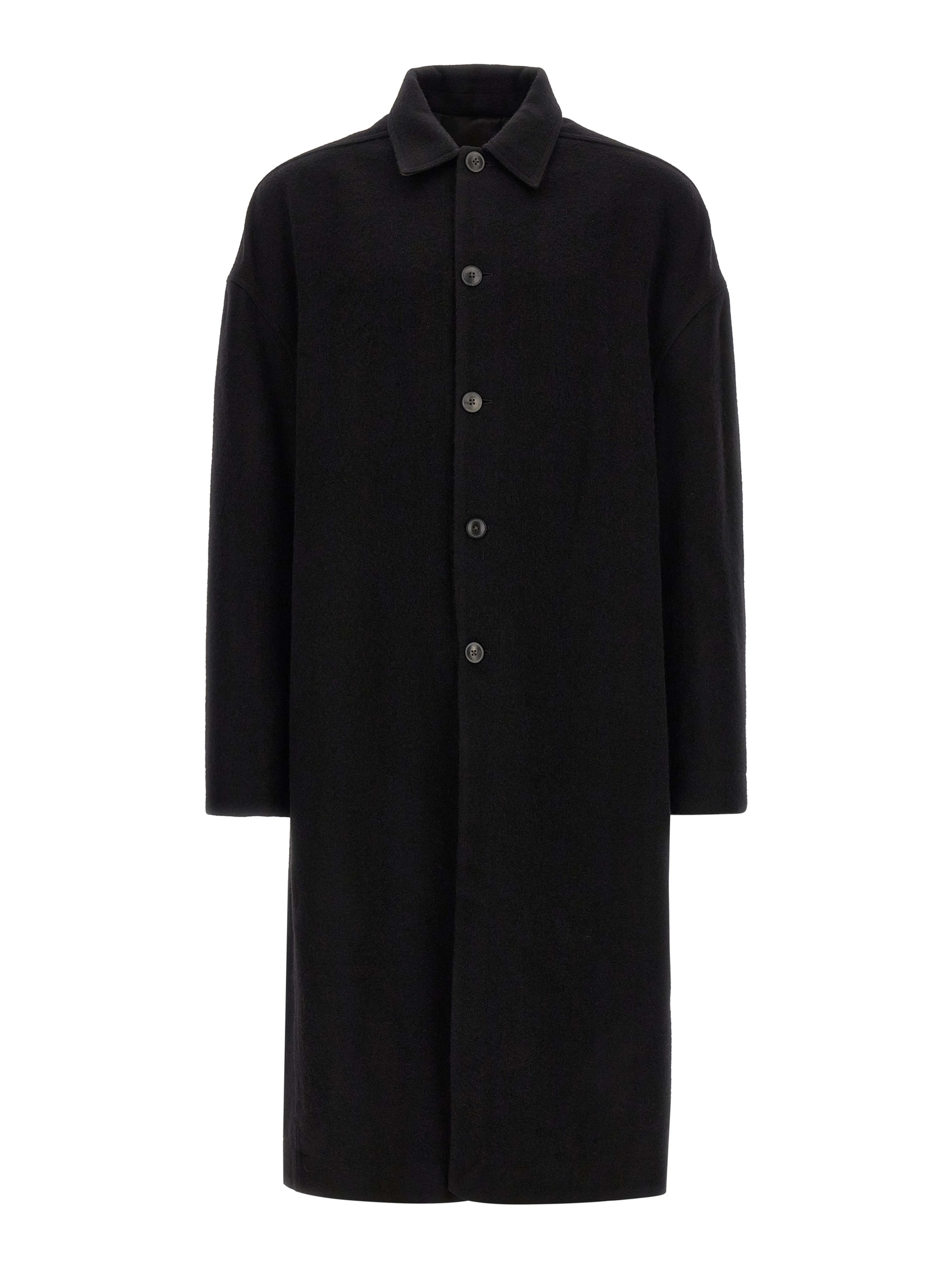 Black Virgin Wool Coat
