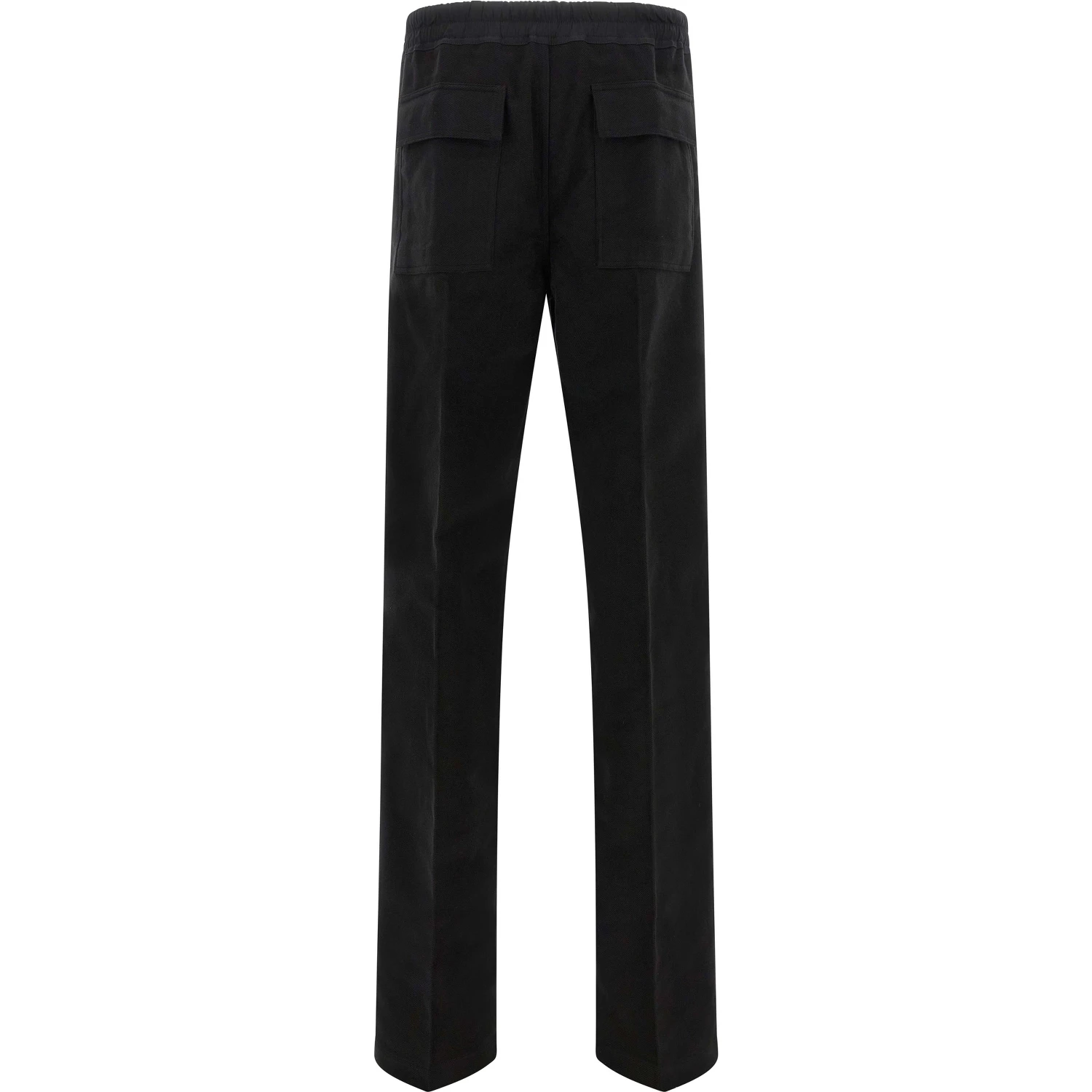 Black Cotton Casual Pants