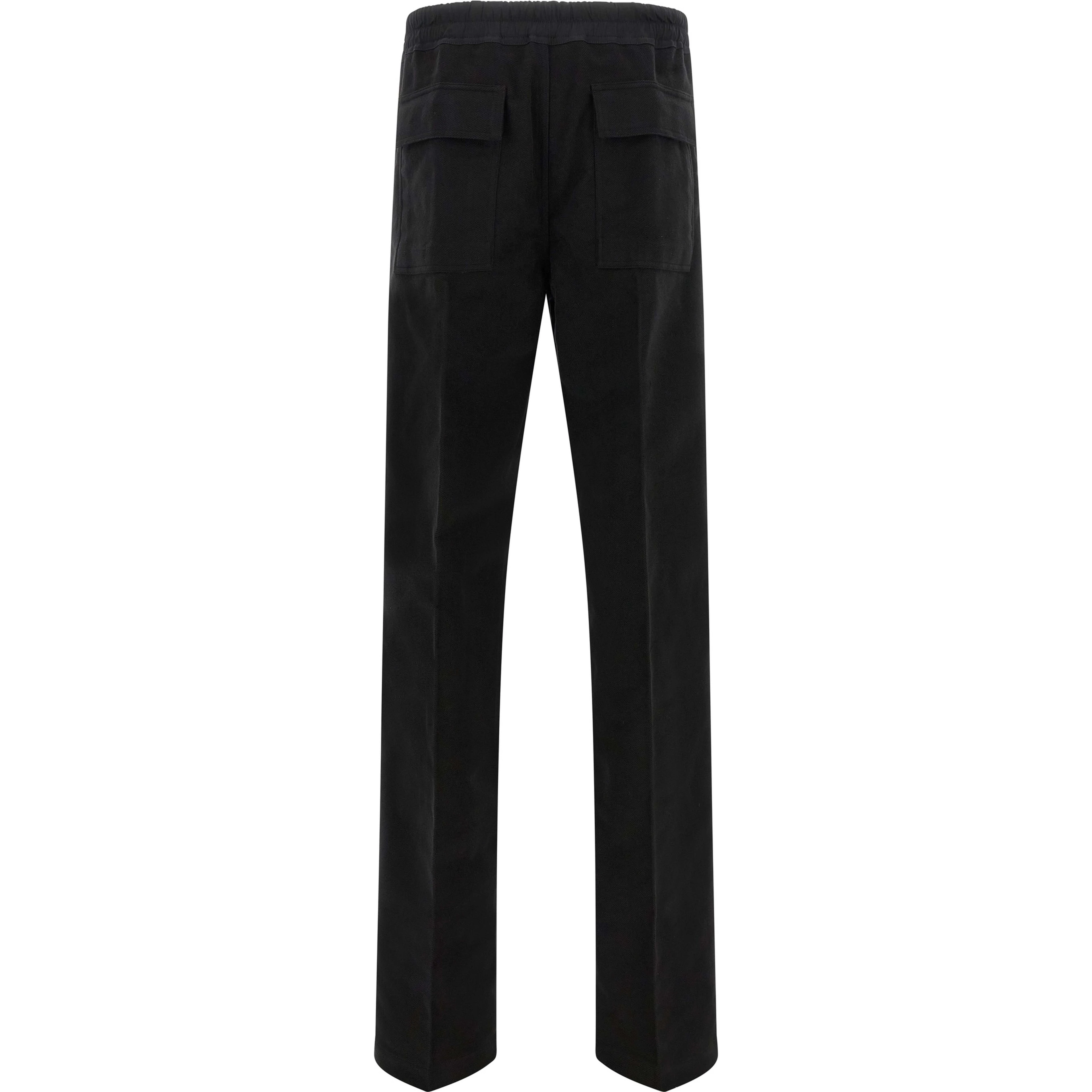 Black Cotton Casual Pants