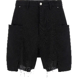 Black Wool Bermuda Shorts
