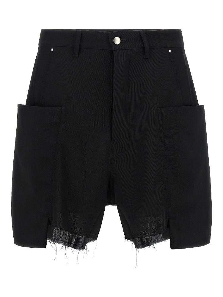 Black Wool Bermuda Shorts
