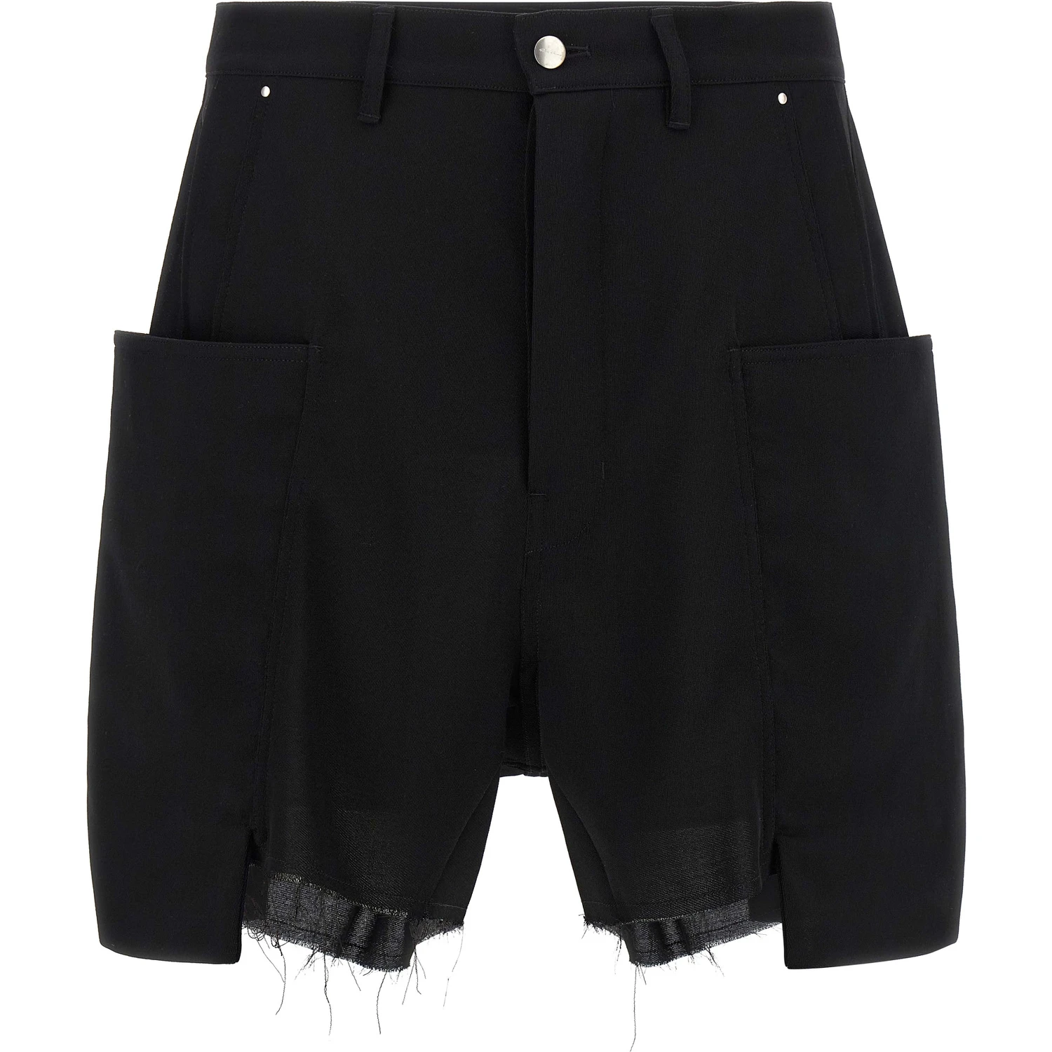 Black Wool Bermuda Shorts