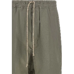 Gray Cotton Cropped Pants