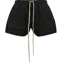 Black Lamb Leather Bermuda Shorts