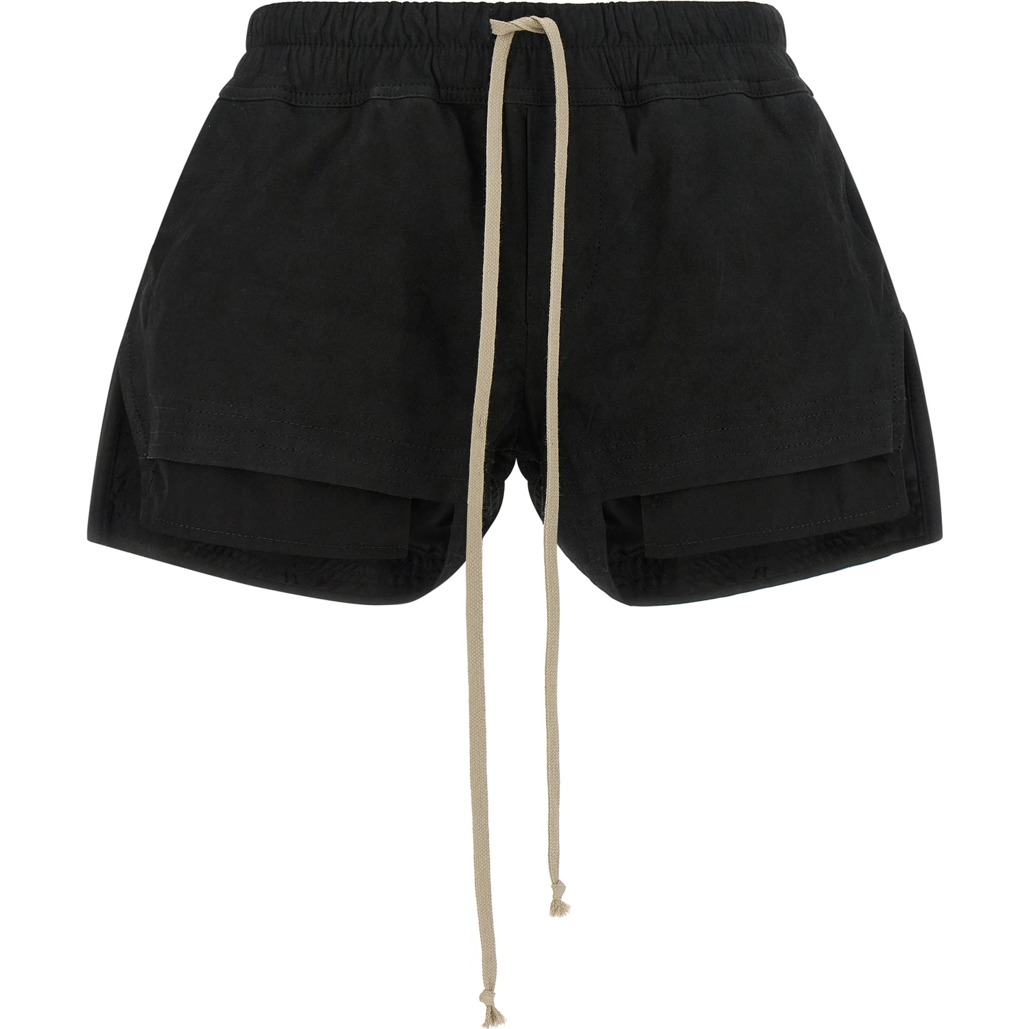 Black Lamb Leather Bermuda Shorts
