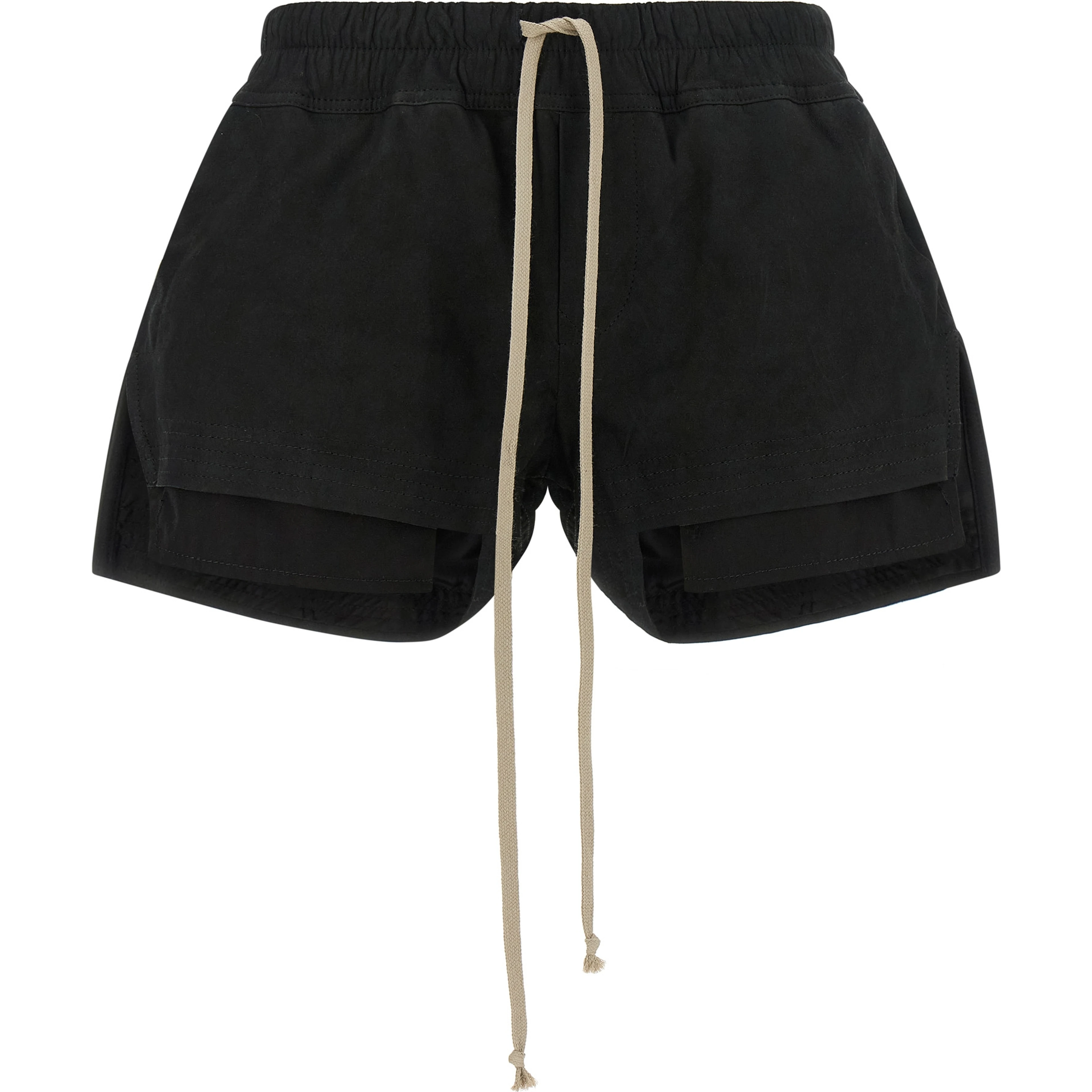 Black Lamb Leather Bermuda Shorts