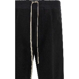 Black Cotton Casual Pants