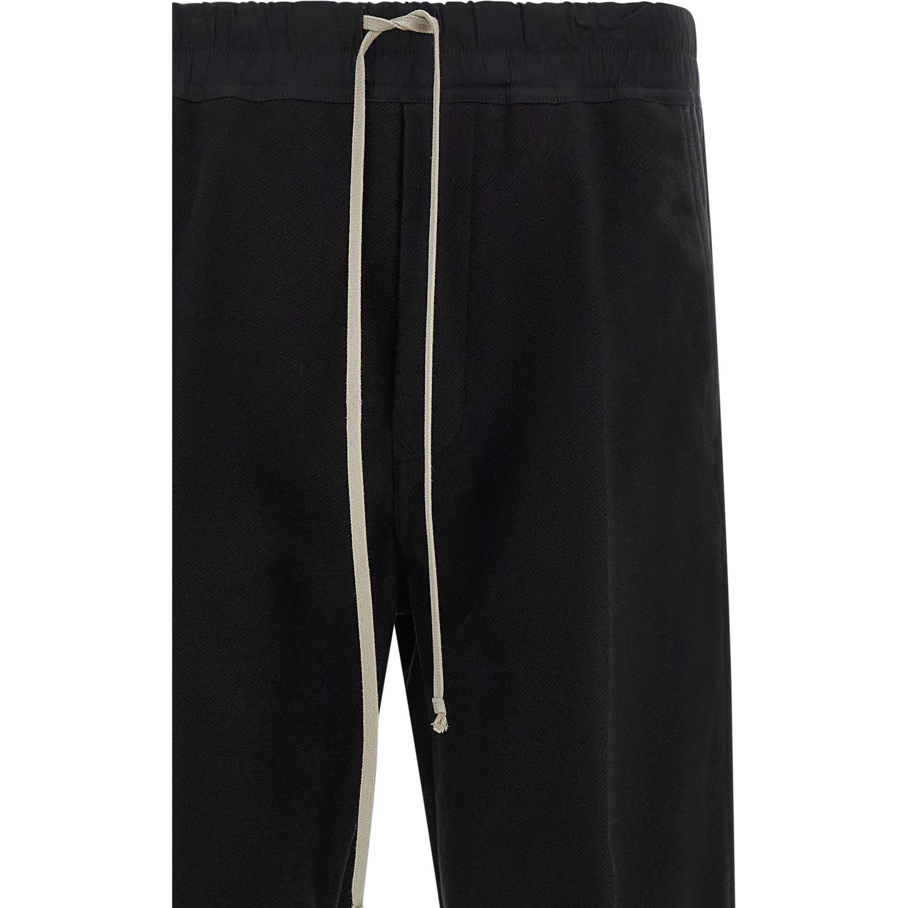 Black Cotton Casual Pants