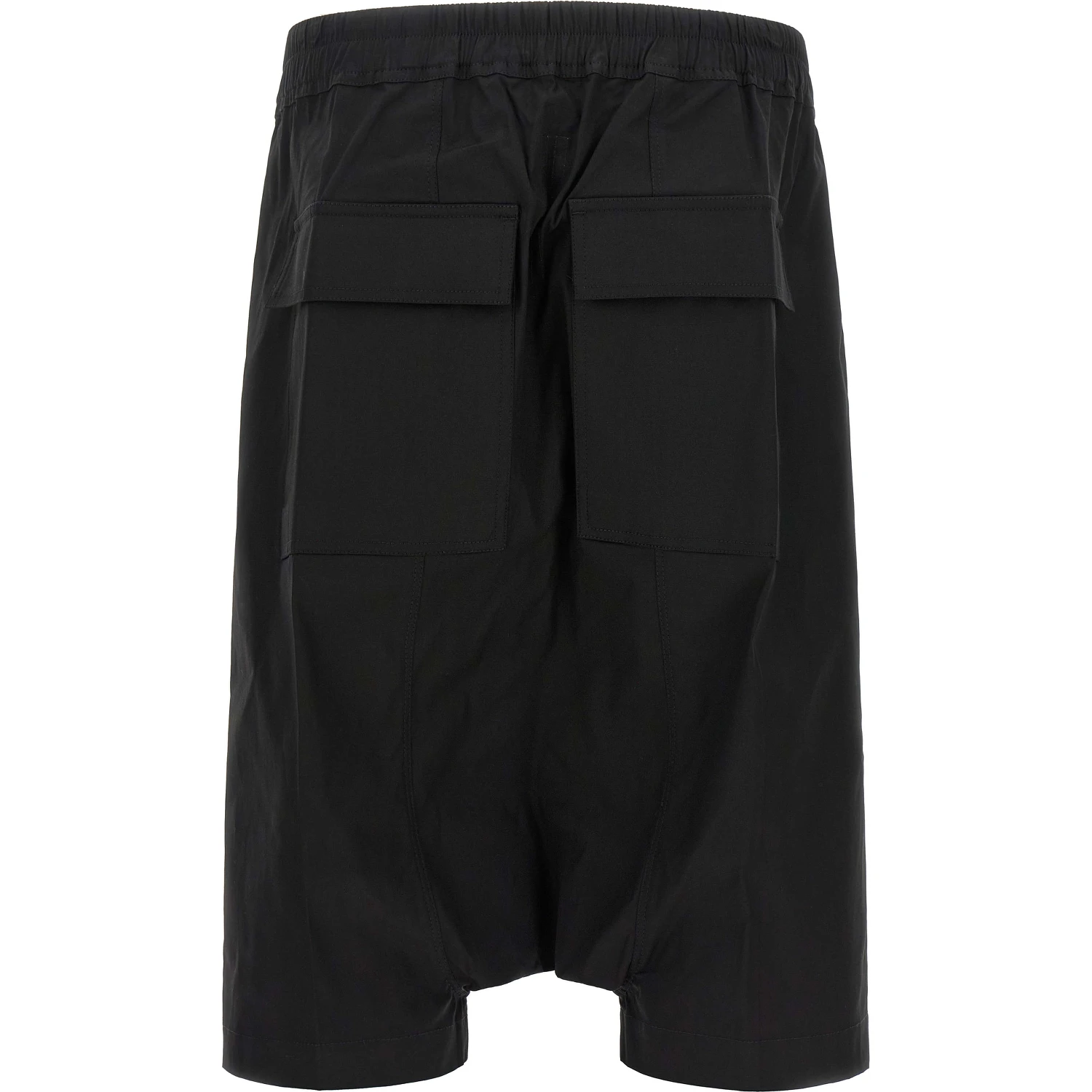 Black Cotton Bermuda Shorts