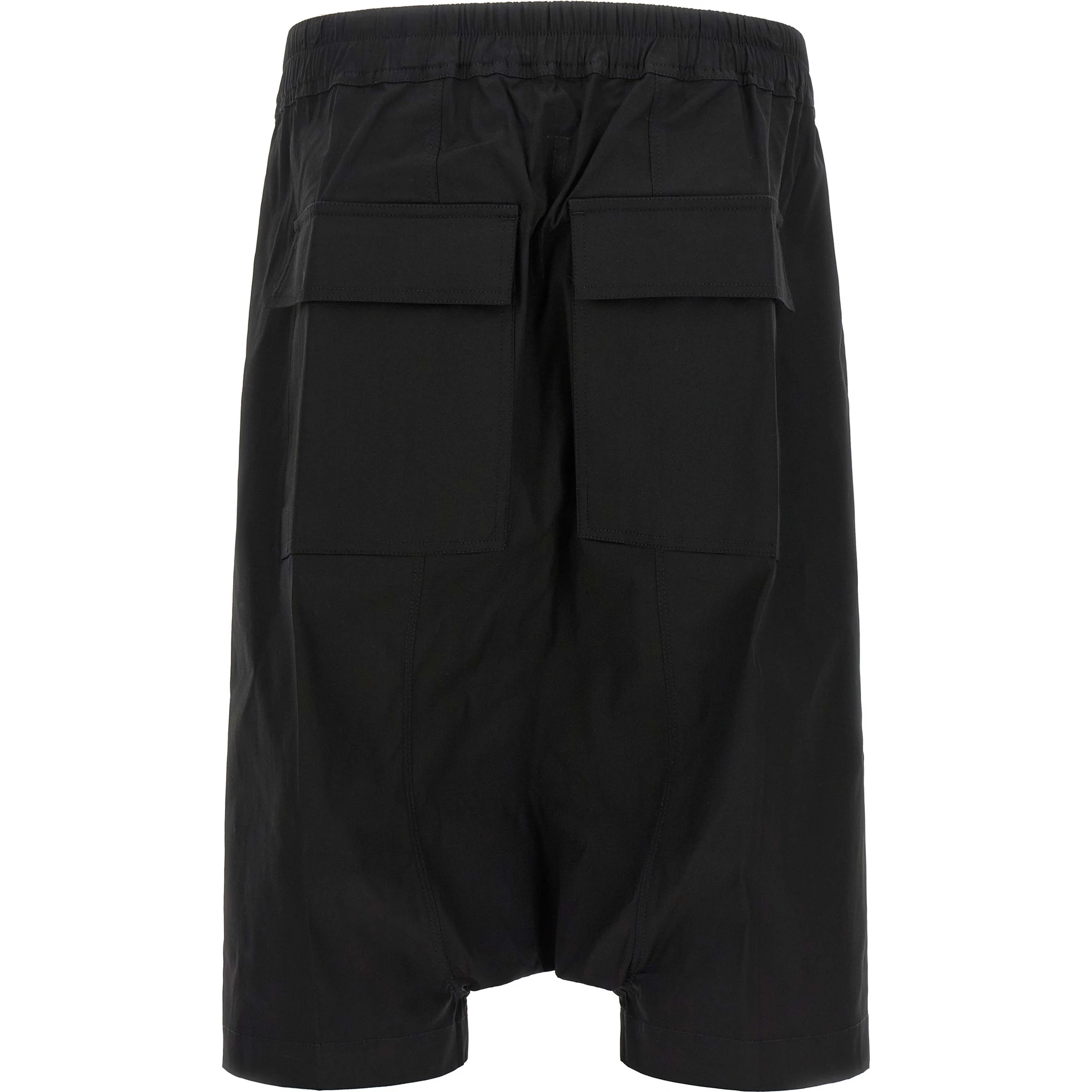 Black Cotton Bermuda Shorts