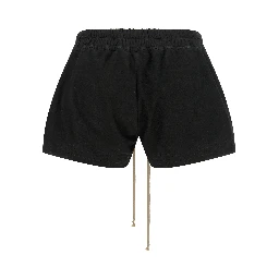 Black Lamb Leather Bermuda Shorts