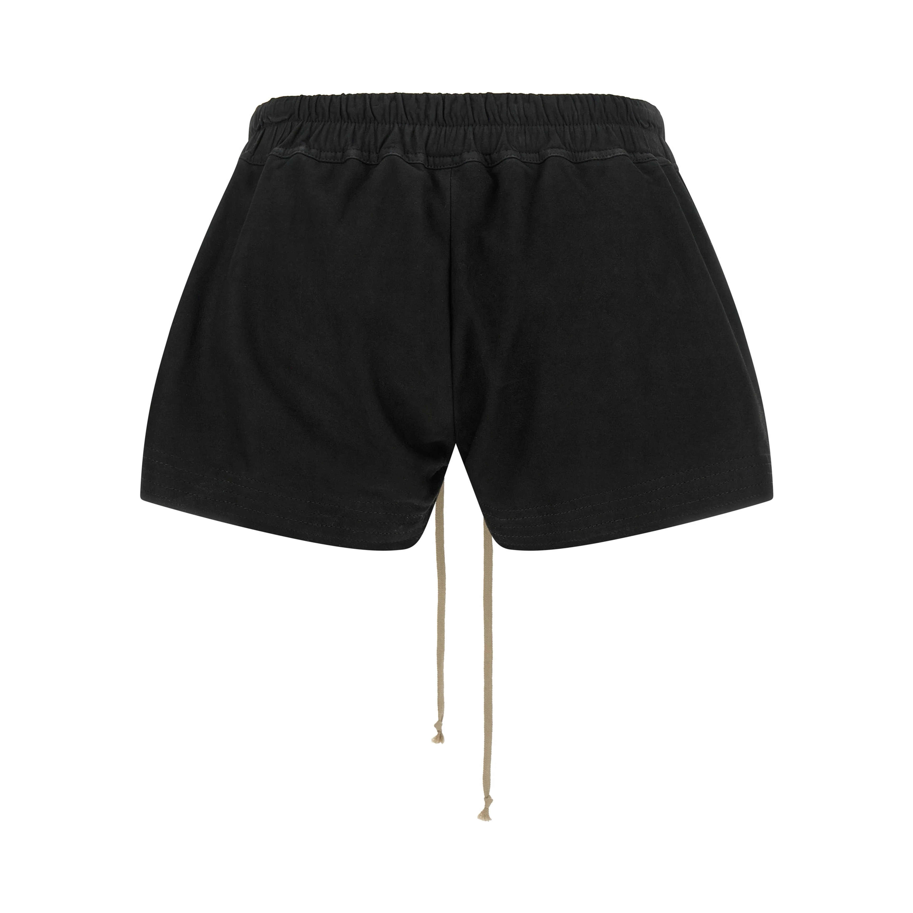 Black Lamb Leather Bermuda Shorts