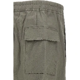 Gray Cotton Cropped Pants