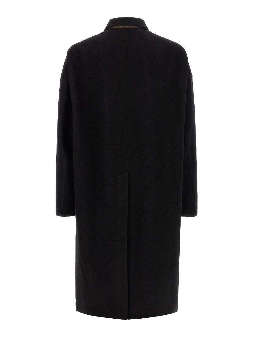 Black Virgin Wool Coat