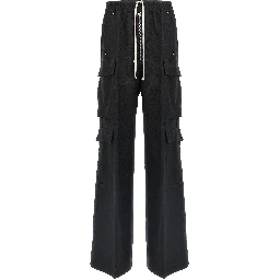 Black Wool Cargo Pants