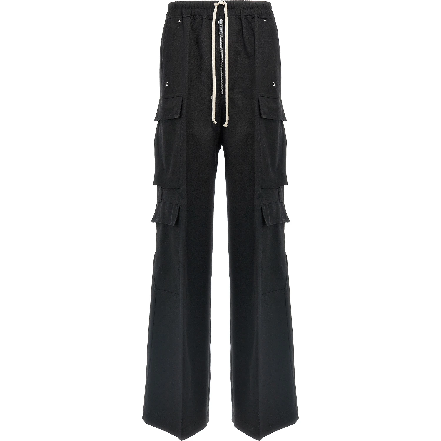 Black Wool Cargo Pants