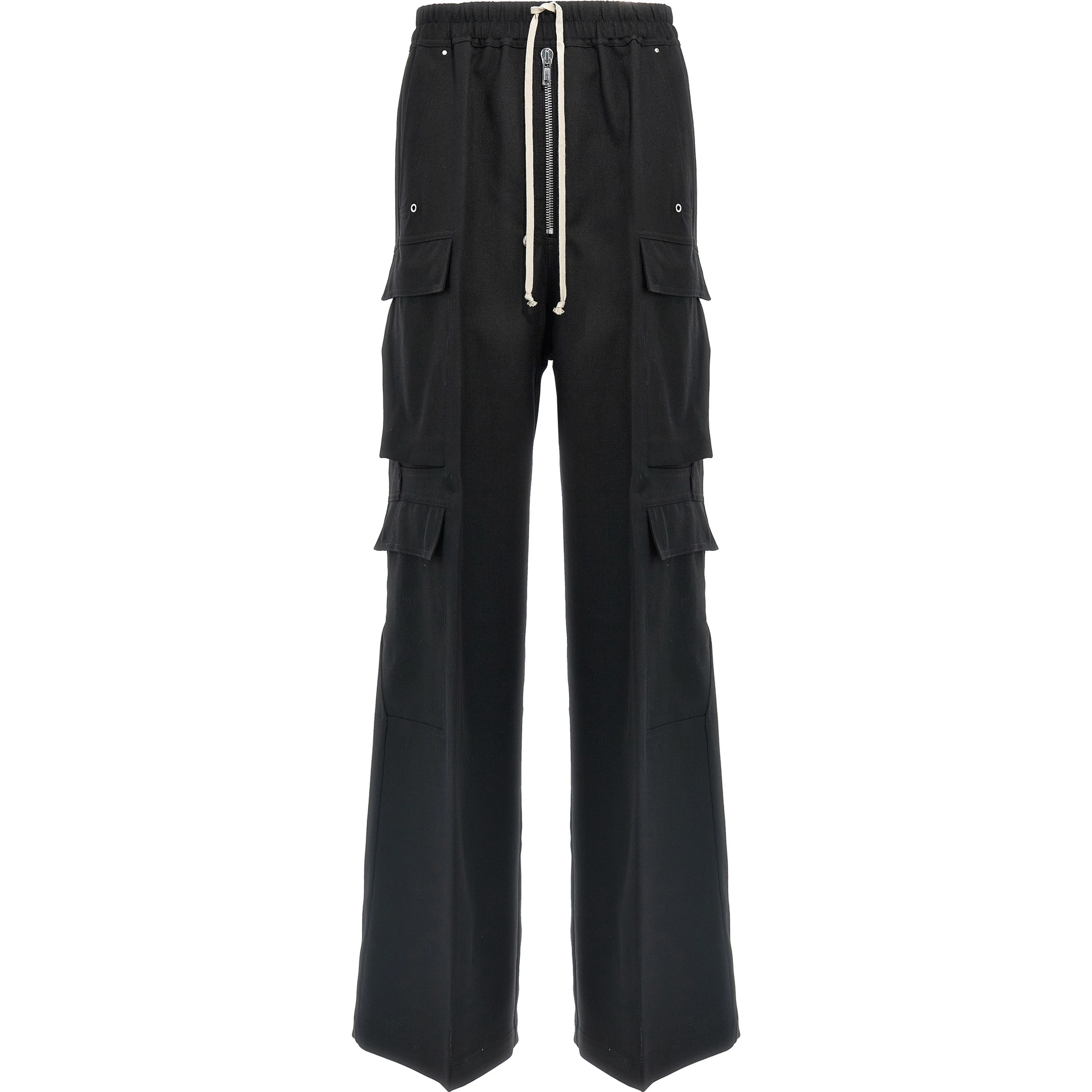 Black Wool Cargo Pants
