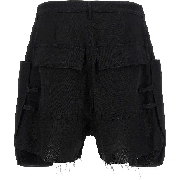 Black Wool Bermuda Shorts