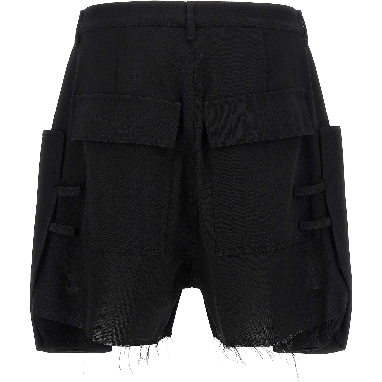 Black Wool Bermuda Shorts