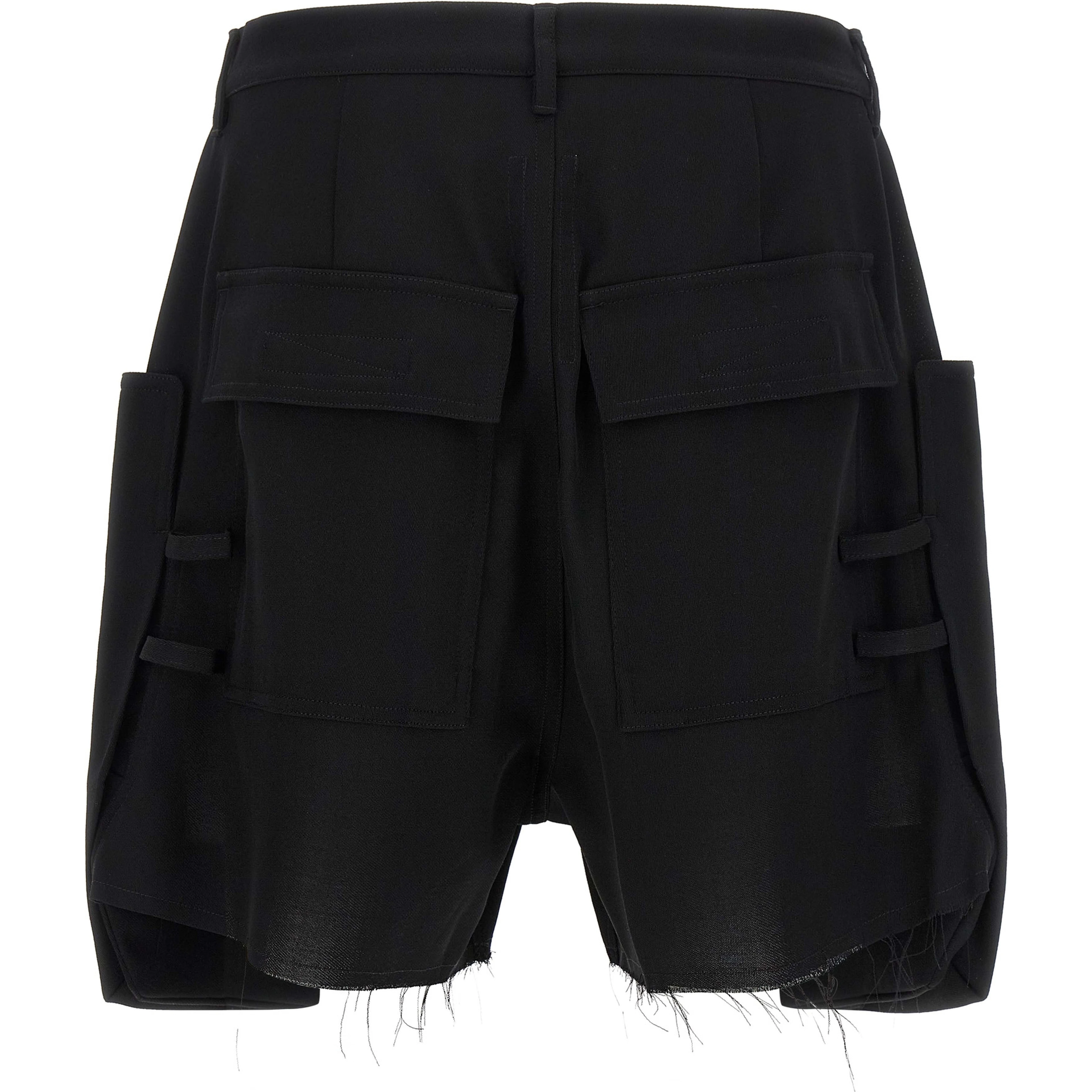 Black Wool Bermuda Shorts