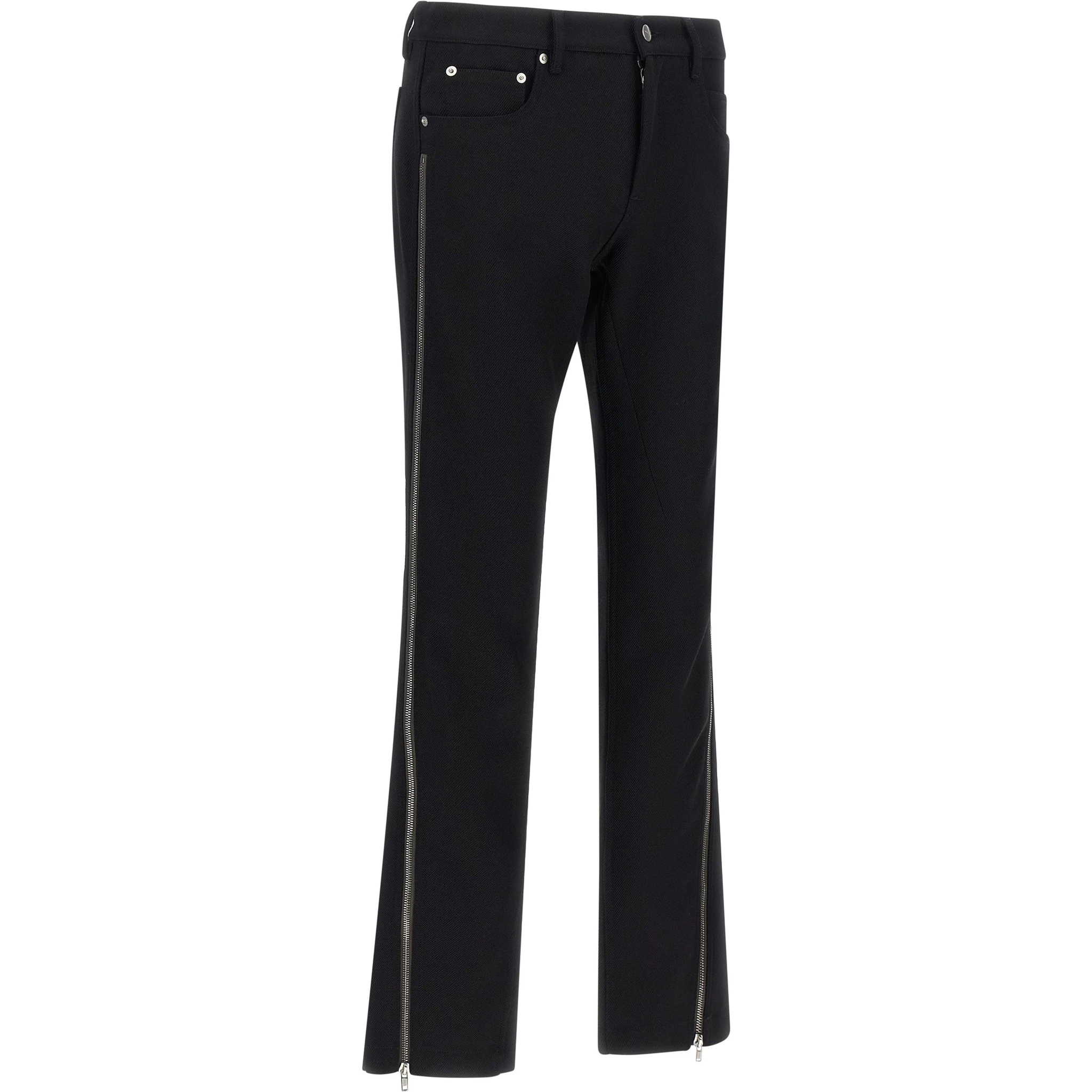Black Virgin Wool Pants