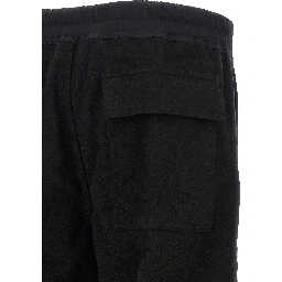 Black Cotton Casual Pants