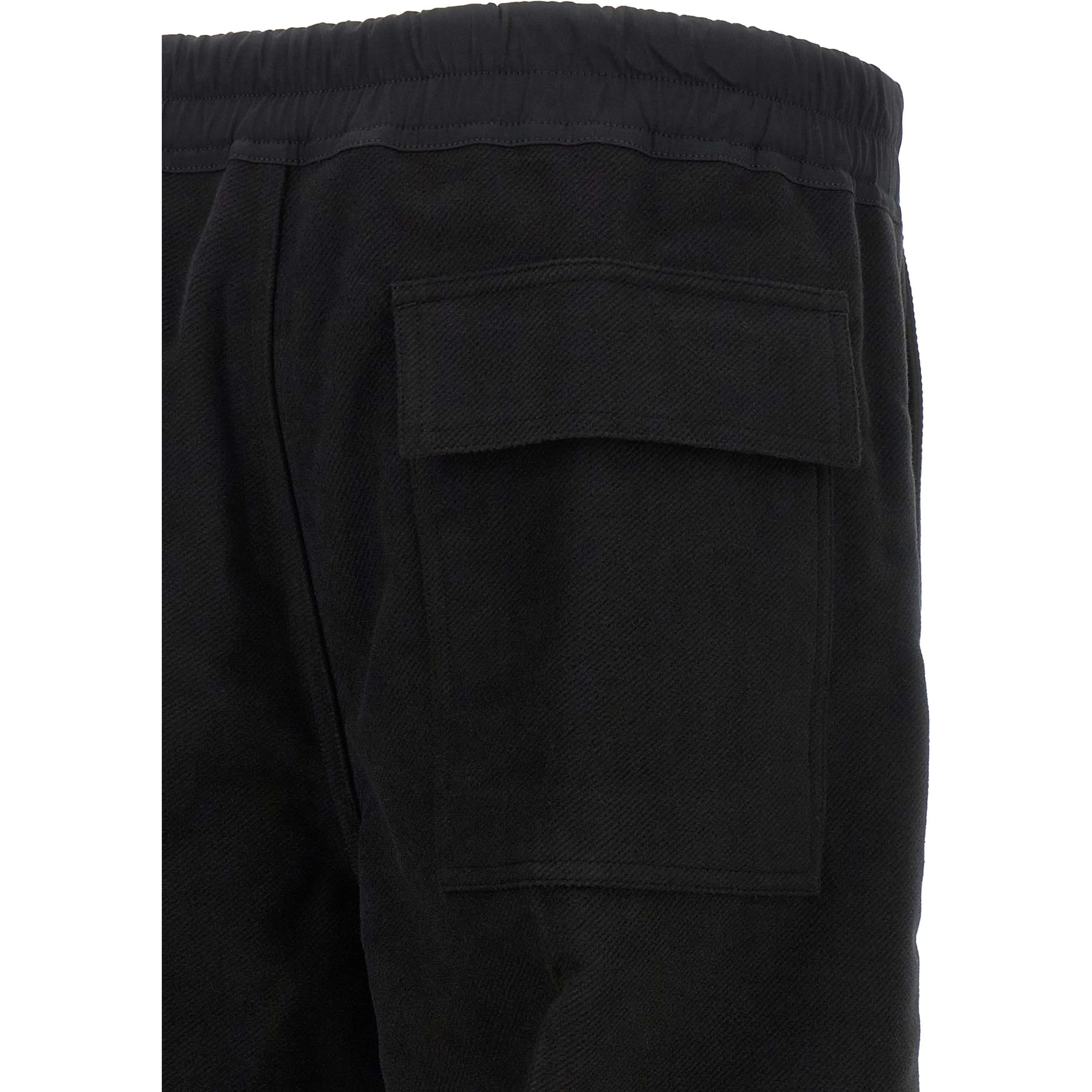 Black Cotton Casual Pants