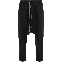 Black Cotton Casual Pants